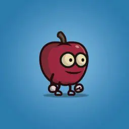 Red Apple Guy - 2D Character Sprite