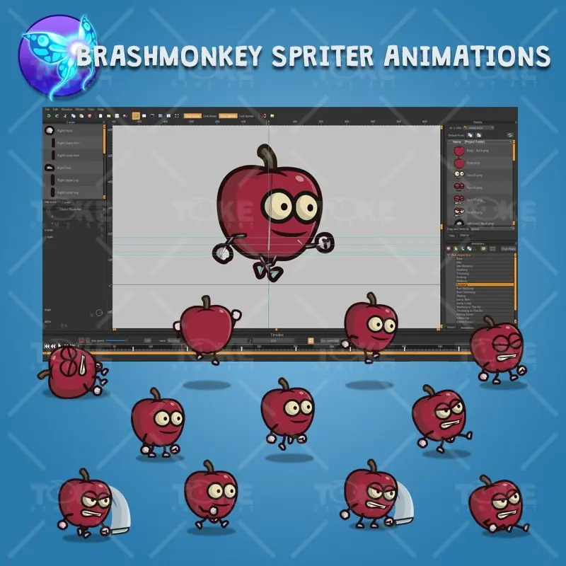 Red Apple Guy - Brashmonkey Spriter Character Animations