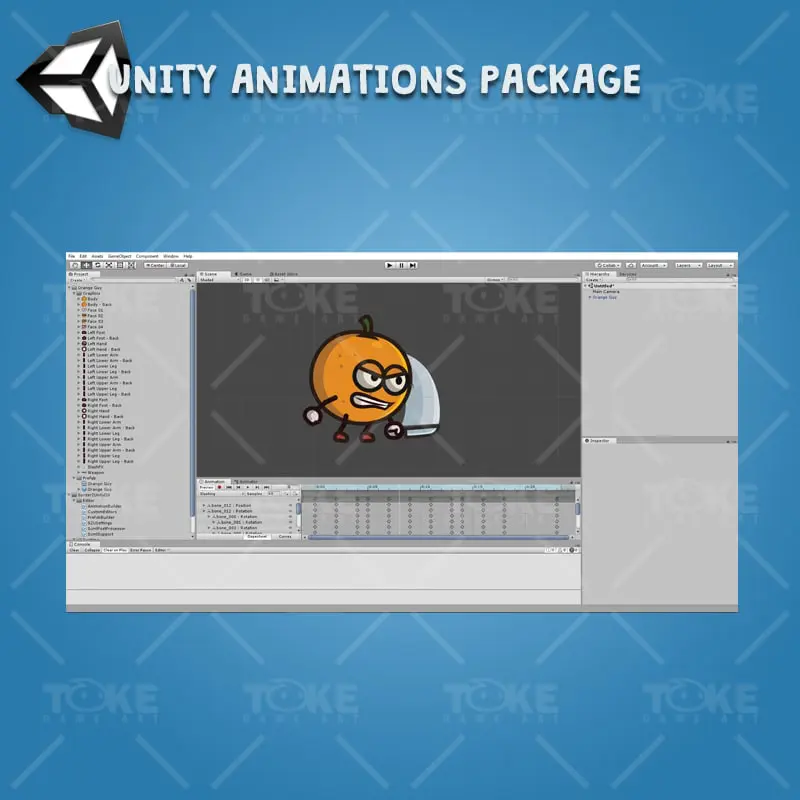 Orange Guy - Unity Charcater Animation Package Ready with Spriter2UnityDX Tool