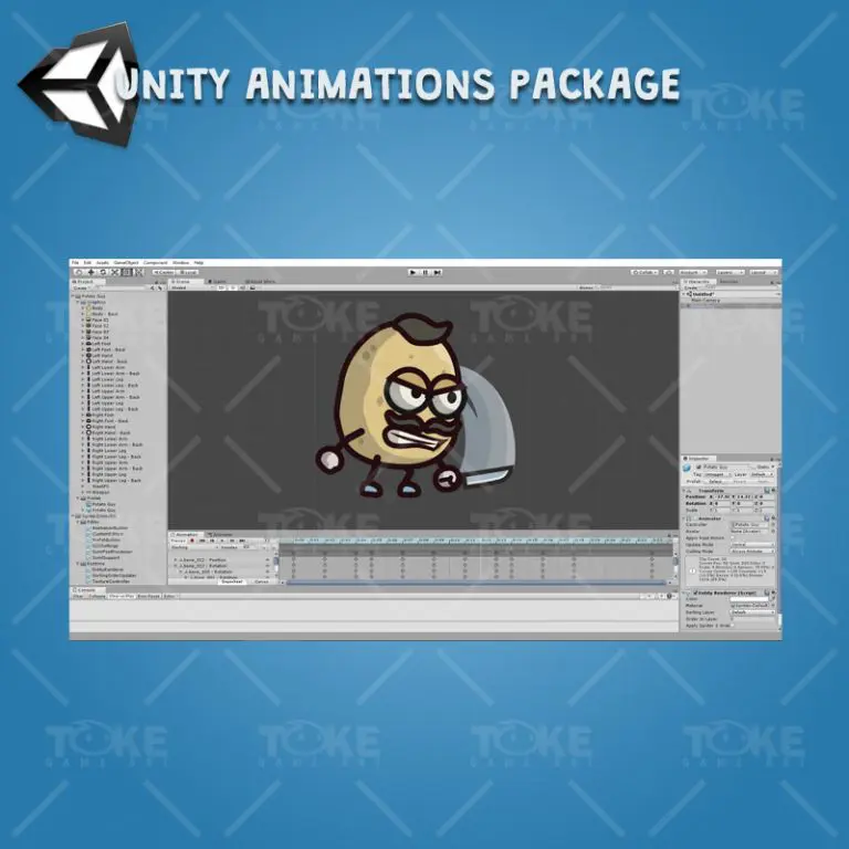 Potato Guy - Unity Character Animation Package Ready with Spriter2UnityDX Tool