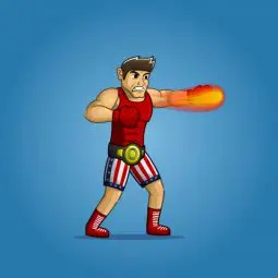 American Boxer - 2D Charcater Sprite