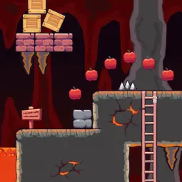 Lava Cave Area - 2D Game Tileset | TokeGameArt