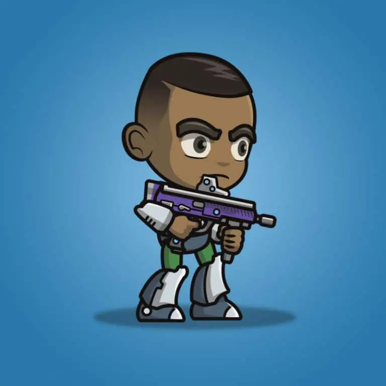 Brown Skin Metro Squad Boy - 2D Character Sprite