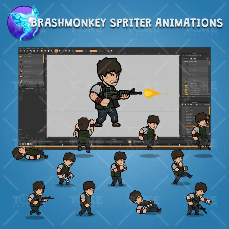 Big Gunner Guy - Brashmonkey Spriter Charcater Animation