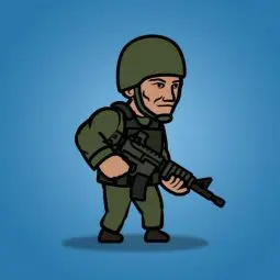 Green Army Guy - 2D Character Sprite