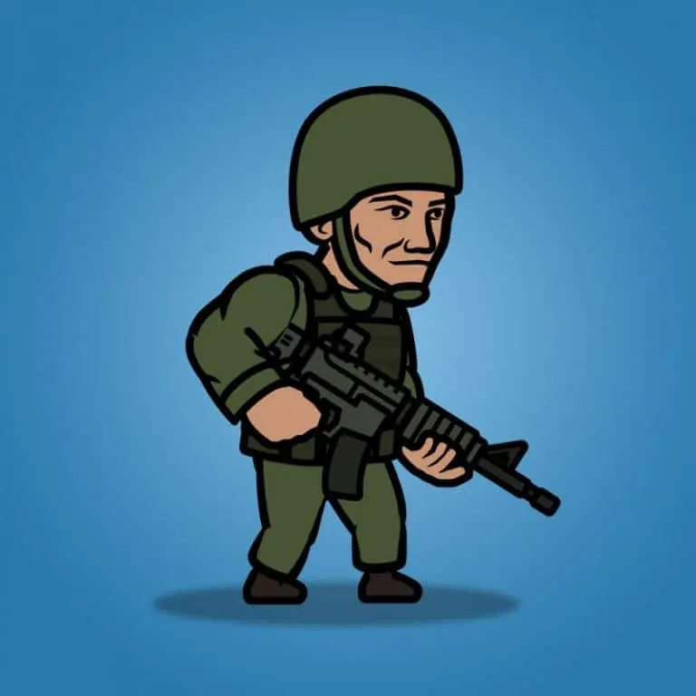 Green Army Guy - 2D Character Sprite