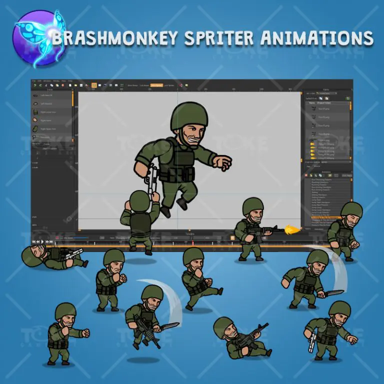 Green Army Guy - Brashmonkey Spriter Character Animations
