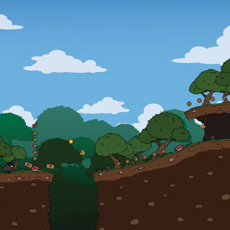 Cartoon Rainforest - 2D Sidescrolling Game Tileset