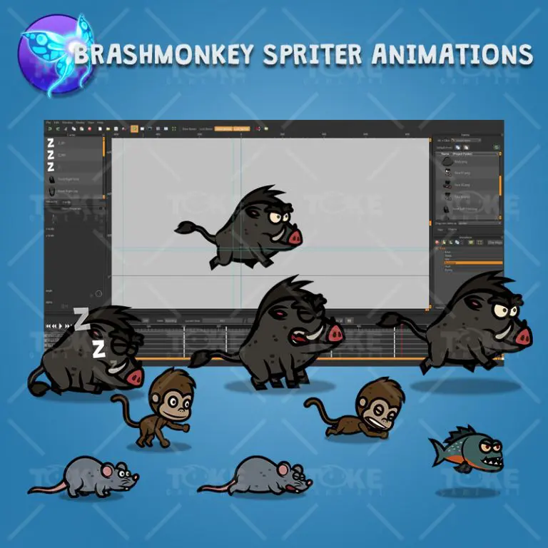 Cartoon Enemy Pack 04 - Brashmonkey Spriter Character Animations