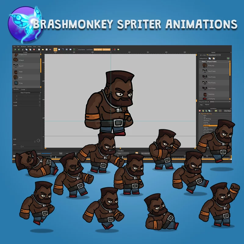 Big Dark Skin Guy - Animated with Brashmonkey Spriter